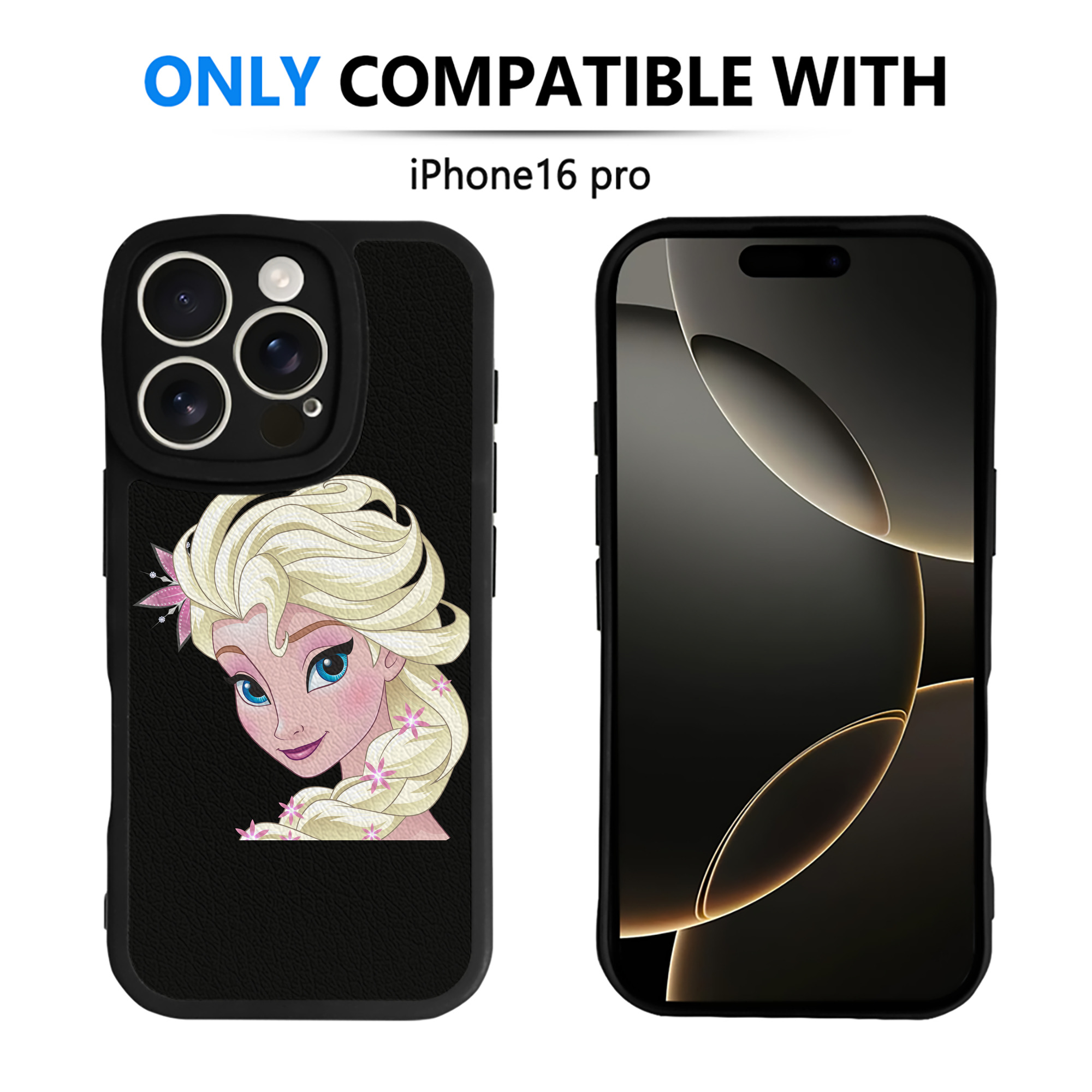 （画像用） アナと雪の女王 アンナ エルサ Frozen Anna Elsa 【iPhone 16シリーズ対応】シリコンスマホケース（レザー調） 材質：シリコン